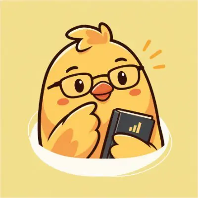 ふかちゃんのプロフィール画像。眼鏡をかけたひよこのイラスト